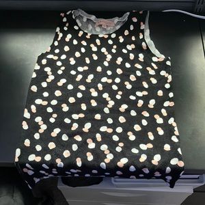 black patterned sweater vest